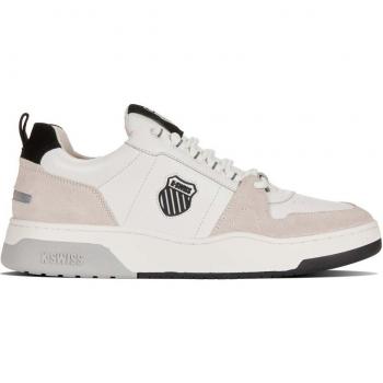 Sneakers K‑Swiss Cannonshield en cuir à lacets – couleur neutre (blanc, noir, beige) – 44 – Hommes