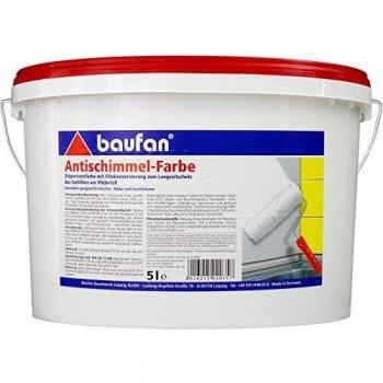 Baufan® Antischimmel-Farbe 5 L in weiß für Küchen, Bäder und Feuchträume