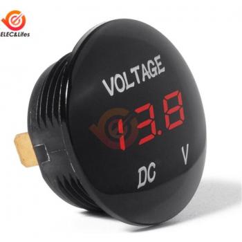 Digitales Voltmeter 3 Bits Rund LED Tester DC 5V-48V
