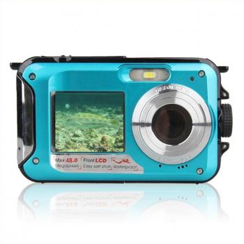 HD268 2.7inch TFT Waterproof Camera 24MP/48MP MAX 1080P Dual Screen 16x Zoom
