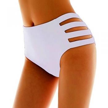 SHEKINI Culotte Bas de Maillots de Bain Taille Haute Plus Size