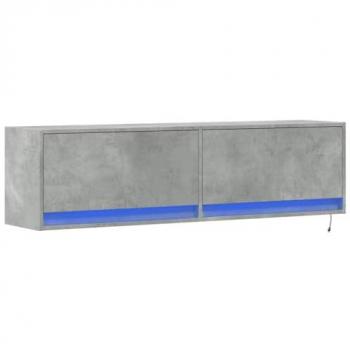 VidaXL LED TV Wall Cabinet Concrete Grey 140x31x38 cm