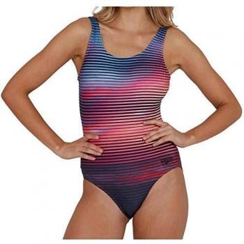 Speedo Maillot de Bain 1 Pièce Femme U-Back, Multicolore (True Navy/Sky Blue/Lava Red/Orange Fizz/Mango/Maro), 36