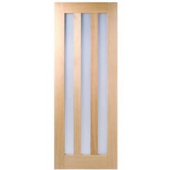 LPD Utah Pre-Finished Oak 3L Clear Glazed Internal Door