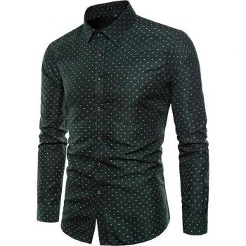 Men's Floral Print Long Sleeve Shirt