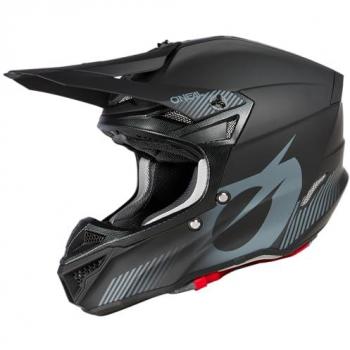 Casco de Motocross Oneal 5SRS Solid Black S Negro Gris
