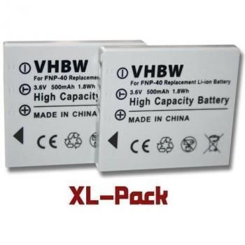 Batterie Double VHBW – Compatibilité Panasonic FX2/FX7, Remplace NP‑40