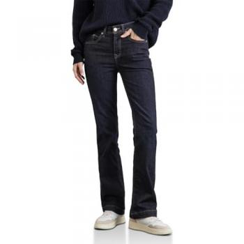 Bootcut-Jeans STREET ONE High Waist, Damen, Gr. 31, indigo