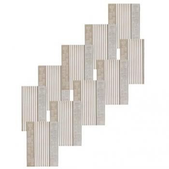 Dyckhoff Geschirrtuch Set „Gläser / Halbleinen“ – 10 Tücher (ca. 50 × 70 cm), Baumwolle/Leinen, sandfarben