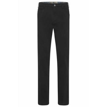 MEYER “Diego” Chinos – Herren, schwarz, 97 % Baumwolle, 3 % Elasthan, Regular Fit lang, Stretch‑Dehnband, Größe 56