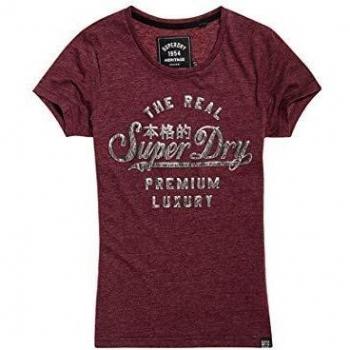Superdry Luxury Foil Entry Tee T-Shirt, Rosso