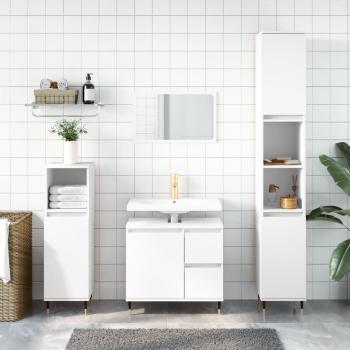 Armoire de salle de bain en bois d'ingénierie 30x30x190 cm