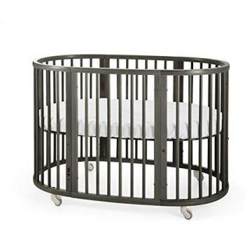 STOKKE® Sleepi™ Gitterbett für Kinder – Hazy Grey – Mit Matratze