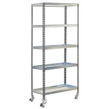 Estantería Plantas con Ruedas Simon Rack 5 Niveles Capacidad Carga 75 kg Gris/GALVA 1875x900x500