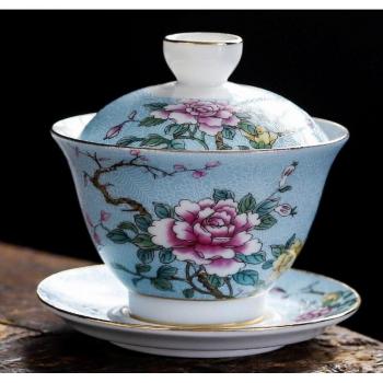 140ml Traditional Jingdezhen Ceramic Gaiwan Tea Set