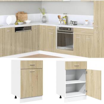 Armadio Inferiore Multistrato Rovere Sonoma 50x46x81,5 cm