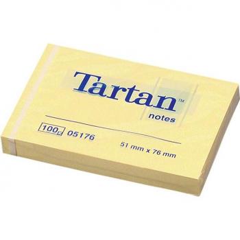 Tartan Haftnotizen, 127 x 76 mm, 63 g/qm, gelb