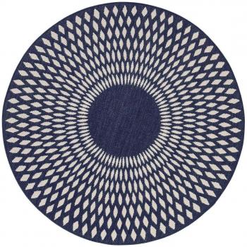 Tapis rond Illusion couleur Miel 160 cm