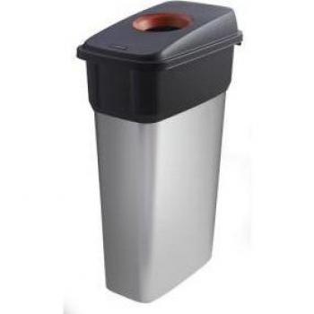Metallic Design Slim Bin 55L – Black/Red Lid Edition