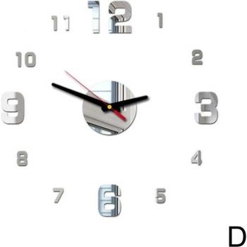 Kreative Wandsticker Uhr mit Spiegel