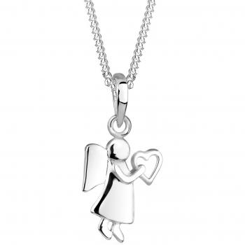 Talismano Cuore Angelo in Argento 925 per Donna