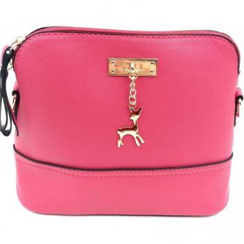 Sac à bandoulière en cuir avec jouet cerf pour femmes