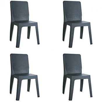 Ensemble de 4 Chaises Iris pour le Jardin
