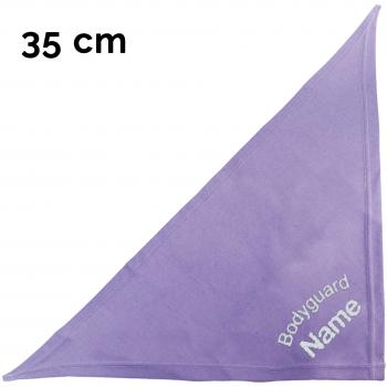 Bodyguard Hundehalstuch Schecker – fliederfarben, 35 cm, Namebestickung