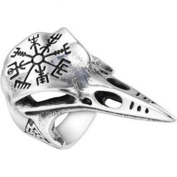 Stainless Steel Crow Skull Punk Ring