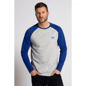 Pigiama cotone uomo grigio maniche lunghe raglan XXL