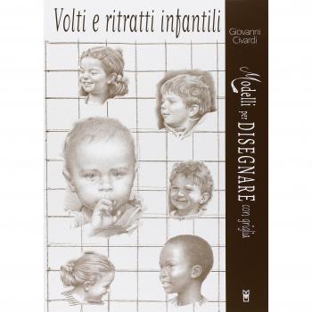 Volti e ritratti infantili. Modelli per disegnare con griglia