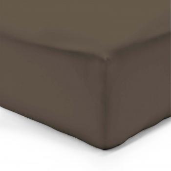 Drap Housse Vision 200x200 cm – Chocolat, 100 % coton