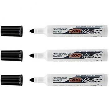 Bic 943031 Whiteboard-Marker Velleda 1711, Rundspitze, schwarz