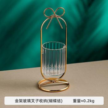 Kitchen Decor Stainless Steel Fork and Spoon Set with Chopsticks Organizer