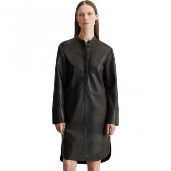 Elegantes schwarzes Lederkleid von Marc O'Polo