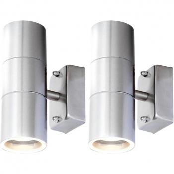 Parete LED Faccia Inox Duo