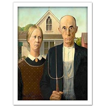 American Heritage: Grant Wood “American Gothic” – 18x24 Wall Decor
