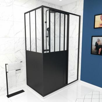 Porte Pivotante Aurlane 140x200 avec Paroi et Receveur Inclus