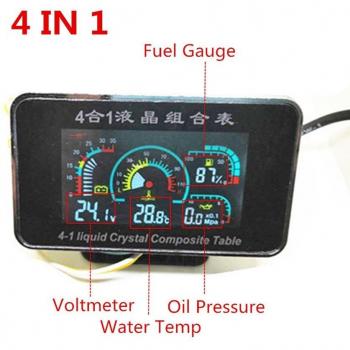 4 in 1 LCD Vehicle Dashboard Monitor