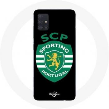 Samsung Galaxy A51 Protective Case SCP Sporting Portugal Black Background