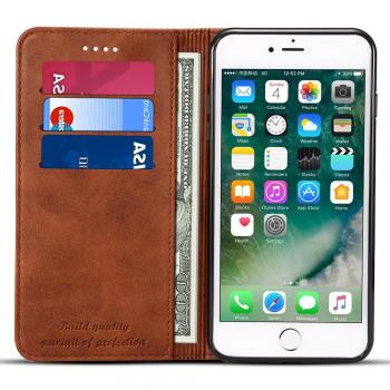 Apple iPhone 7 Plus/8 Plus Schutzhülle, Leder‑Flip mit Geldklammer