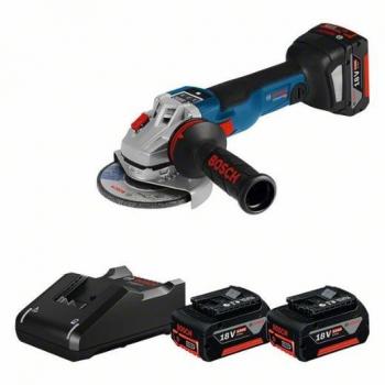 Amoladora Inalámbrica Bosch GWS 18V-10 SC 125 mm con 3 Baterías de 5.0Ah