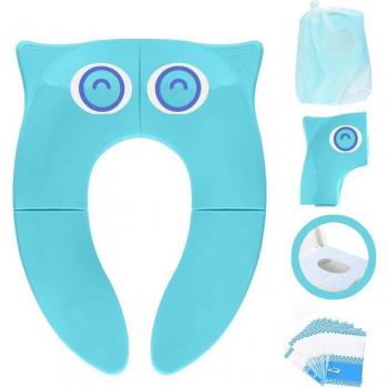 Orinal Infantil Plegable con 10 Almohadillas de Silicona Antideslizantes (Verde)