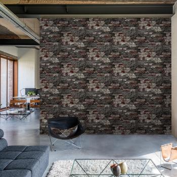 Papel Pintado Imitación Gris Grandeco 53×10 m – Limpieza Rápida