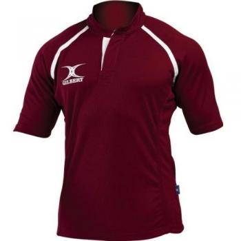 Gilbert Maroon Plain Rugby Shirt 32in