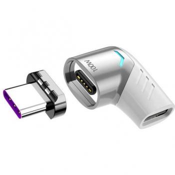Adaptateur de Charge Rapide Magnétique USB C 100W Type C Mâle à Type C pour Xiaomi Mi 9 et Redmi Note 10