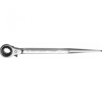 Chiave ponteggi Fortis 19 × 24 mm con ruota ratchet