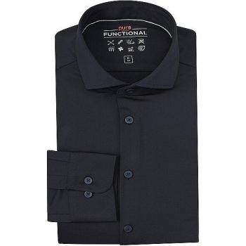 Jerseyhemd Slim Fit Dunkelblau Herren Größe 42