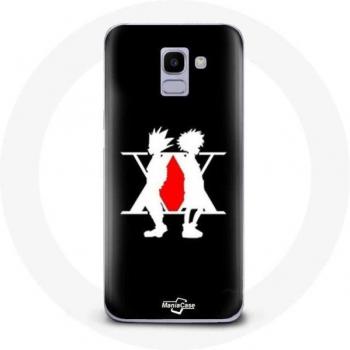 Custodia Hunter x Hunter Galaxy A6 2018 Logo Manga Morbida Nera