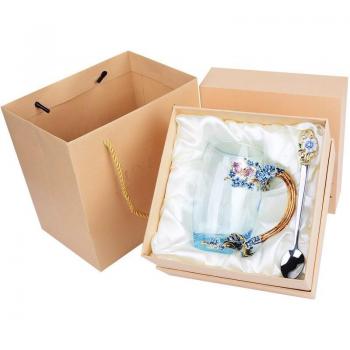 Decorative Blue Crystal Enamel Cup